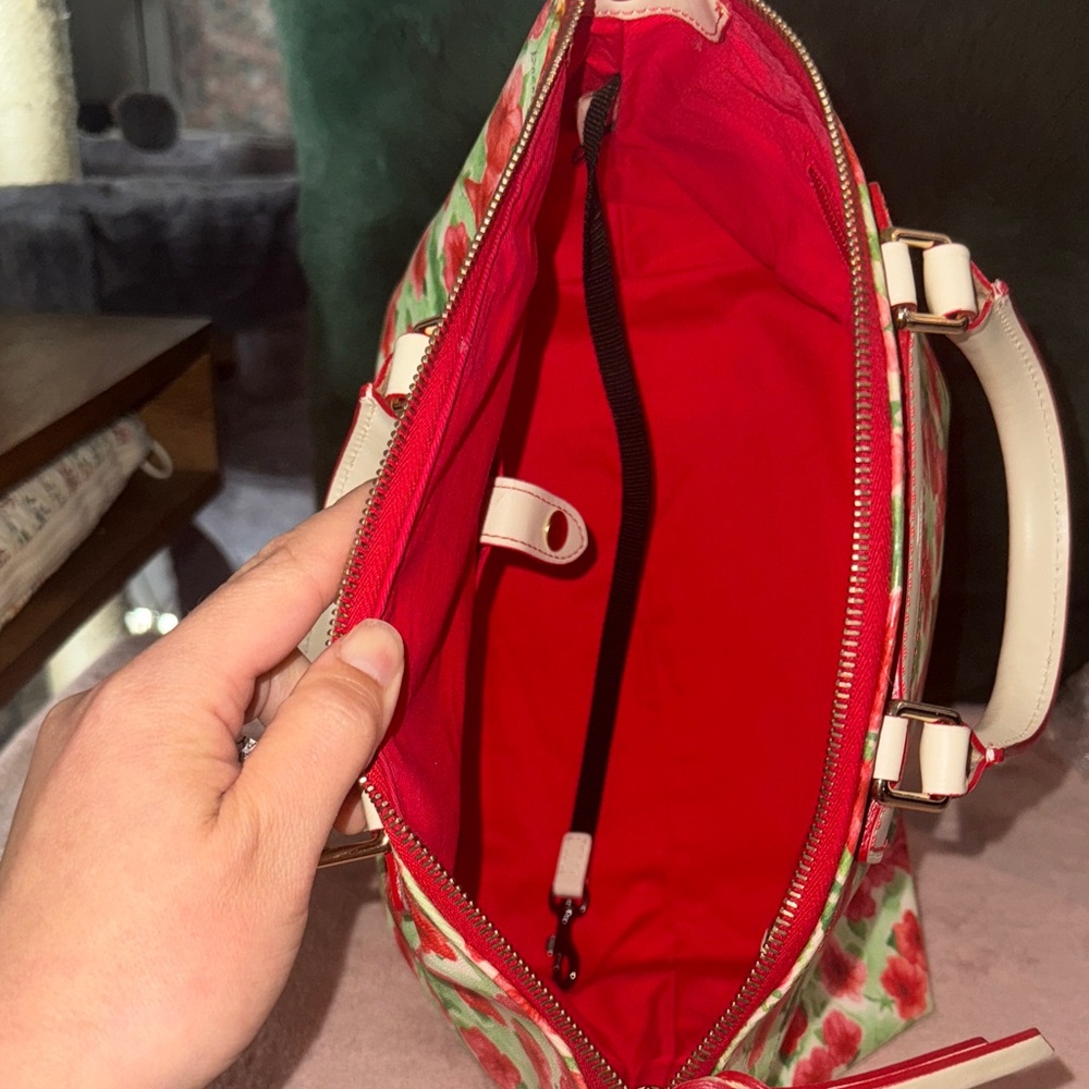 Dooney and Bourke Floral Satchel in coated cotton - Picture 2 of 8